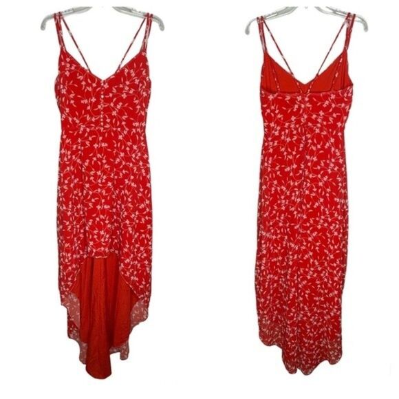 Alexia Admor Women's Orange Bailey Sweetheart High Low Maxi Dress Size 8 - Picture 3 of 12